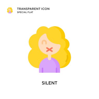 Sessiz vektör simgesi. Düz çizim. EPS 10 vektörü.