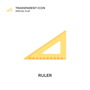 Cetvel vektör simgesi. Düz çizim. EPS 10 vektörü.