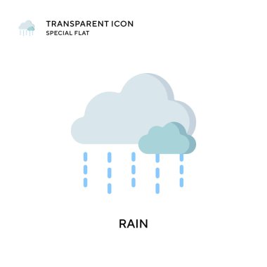 Yağmur vektör simgesi. Düz çizim. EPS 10 vektörü.