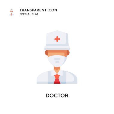 Doktor vektör simgesi. Düz çizim. EPS 10 vektörü.