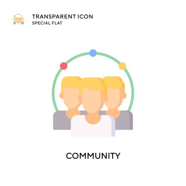 Topluluk vektör simgesi. Düz çizim. EPS 10 vektörü.
