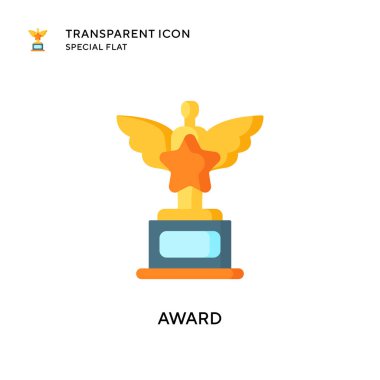 Ödül vektör ikonu. Düz çizim. EPS 10 vektörü.