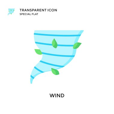 Rüzgar vektör simgesi. Düz çizim. EPS 10 vektörü.