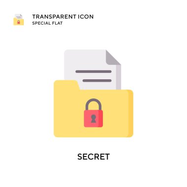 Gizli vektör simgesi. Düz çizim. EPS 10 vektörü.