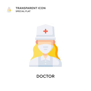 Doktor vektör simgesi. Düz çizim. EPS 10 vektörü.