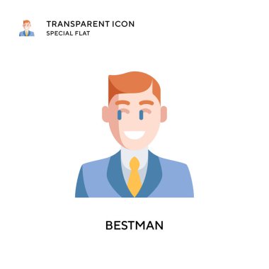 Bestman vektör simgesi. Düz çizim. EPS 10 vektörü.