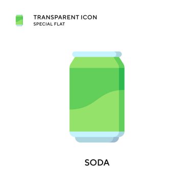 Soda vektör simgesi. Düz çizim. EPS 10 vektörü.