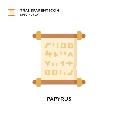 Papirüs vektör simgesi. Düz çizim. EPS 10 vektörü.