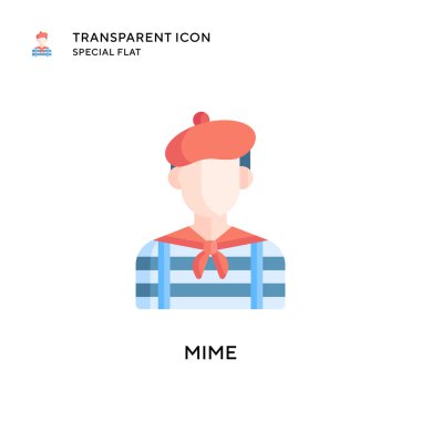 Pandomim vektör simgesi. Düz çizim. EPS 10 vektörü.