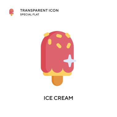 Dondurma vektör simgesi. Düz çizim. EPS 10 vektörü.