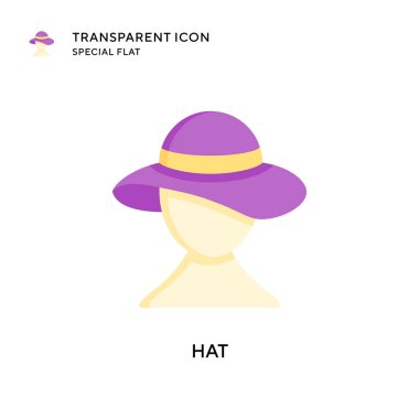 Şapka vektör simgesi. Düz çizim. EPS 10 vektörü.