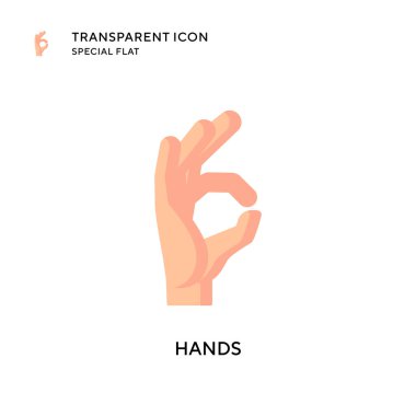 Eller vektör simgesi. Düz çizim. EPS 10 vektörü.