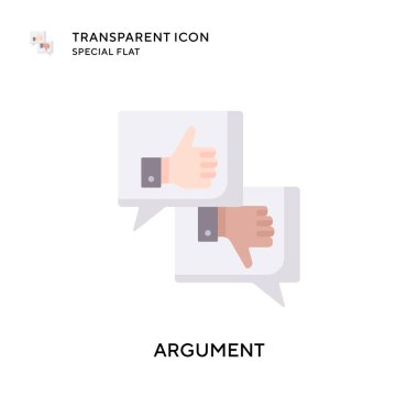 Tartışma vektör simgesi. Düz çizim. EPS 10 vektörü.