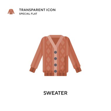 Süveter vektör simgesi. Düz çizim. EPS 10 vektörü.