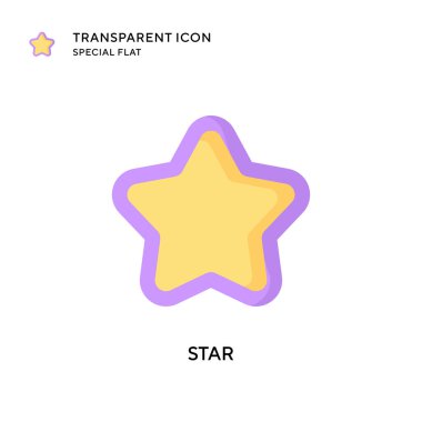 Yıldız vektör simgesi. Düz çizim. EPS 10 vektörü.