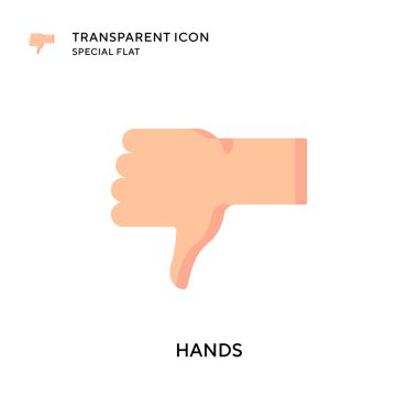 Eller vektör simgesi. Düz çizim. EPS 10 vektörü.