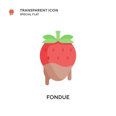 Fondü vektör simgesi. Düz çizim. EPS 10 vektörü.