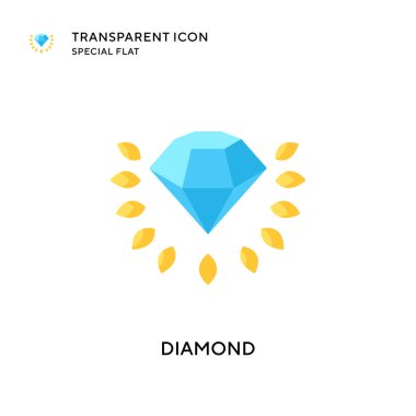 Elmas vektör simgesi. Düz çizim. EPS 10 vektörü.