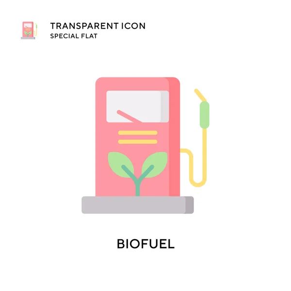 Icona Del Vettore Biocarburante Illustrazione Stile Piatto Vettore Eps — Vettoriale Stock