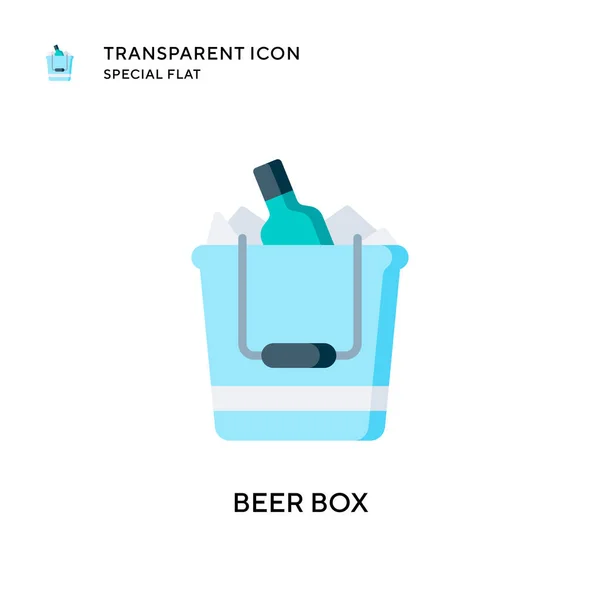 Εικονίδιο Φορέα Κουτί Μπύρα Επίπεδη Απεικόνιση Στυλ Διανυσματικό Eps — Διανυσματικό Αρχείο