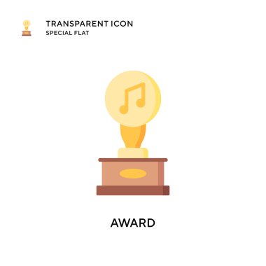 Ödül vektör ikonu. Düz çizim. EPS 10 vektörü.