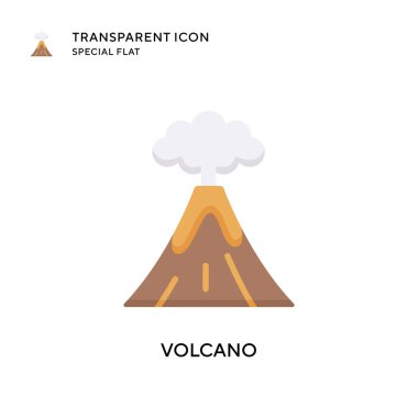 Volkan vektör simgesi. Düz çizim. EPS 10 vektörü.