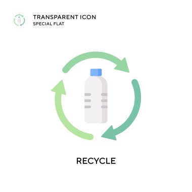 Vektör simgesini geri dönüştür. Düz çizim. EPS 10 vektörü.