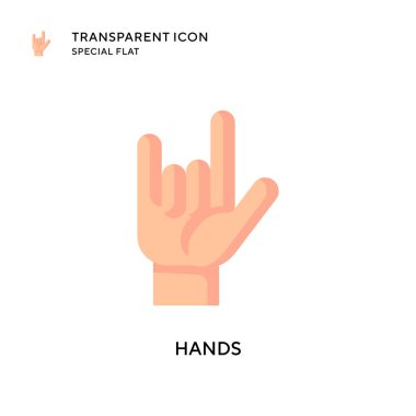 Eller vektör simgesi. Düz çizim. EPS 10 vektörü.