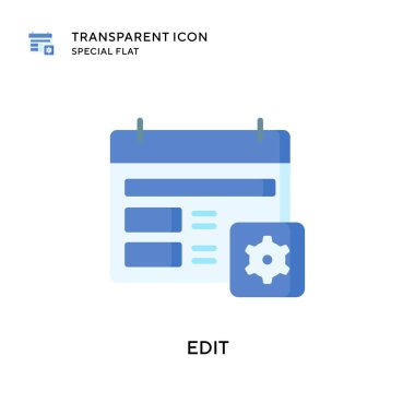 Vektör simgesini düzenle. Düz çizim. EPS 10 vektörü.