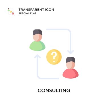 Danışman vektör simgesi. Düz çizim. EPS 10 vektörü.