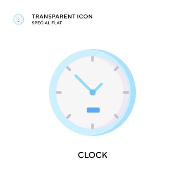 Saat vektör simgesi. Düz çizim. EPS 10 vektörü.