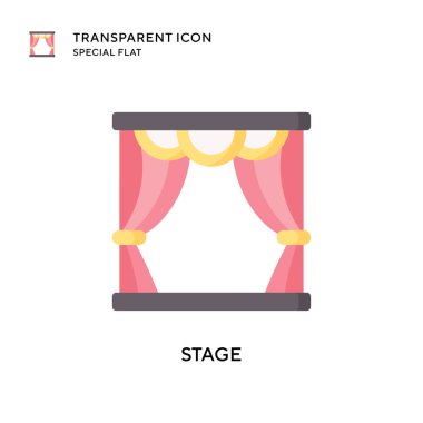 Sahne vektör simgesi. Düz çizim. EPS 10 vektörü.