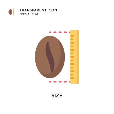 Boyut vektör simgesi. Düz çizim. EPS 10 vektörü.