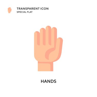 Eller vektör simgesi. Düz çizim. EPS 10 vektörü.