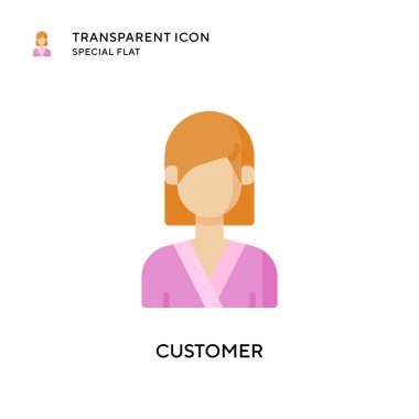 Müşteri vektör simgesi. Düz çizim. EPS 10 vektörü.