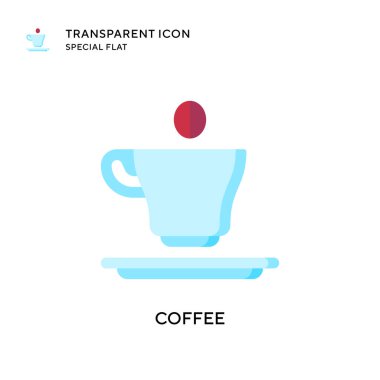 Kahve vektörü ikonu. Düz çizim. EPS 10 vektörü.