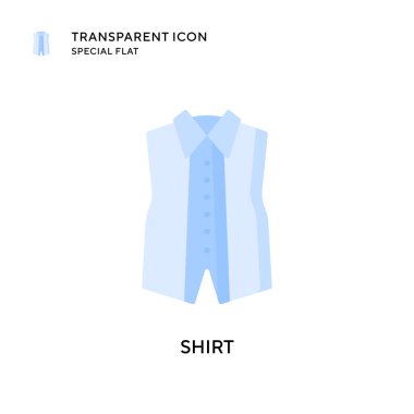 Gömlek vektör simgesi. Düz çizim. EPS 10 vektörü.