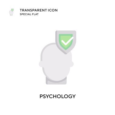 Psikoloji vektör ikonu. Düz çizim. EPS 10 vektörü.