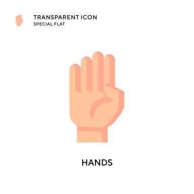 Eller vektör simgesi. Düz çizim. EPS 10 vektörü.