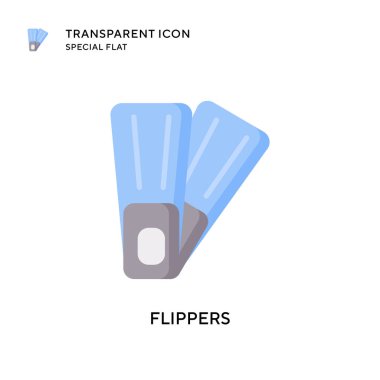 Flippers vektör simgesi. Düz çizim. EPS 10 vektörü.