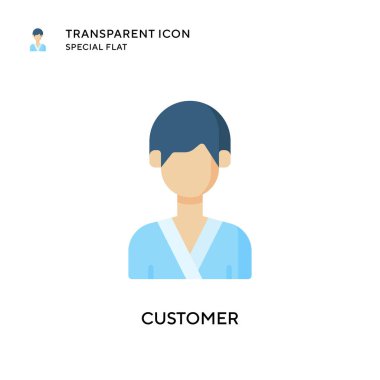 Müşteri vektör simgesi. Düz çizim. EPS 10 vektörü.