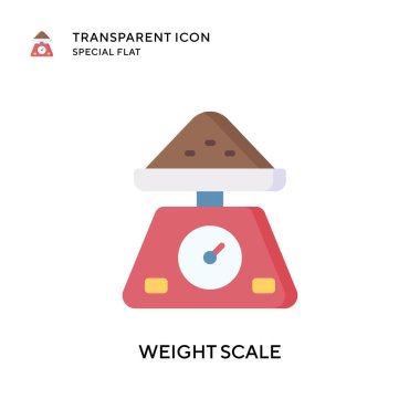 Ağırlık ölçekli vektör simgesi. Düz çizim. EPS 10 vektörü.