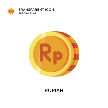 Rupiah vektör simgesi. Düz çizim. EPS 10 vektörü.