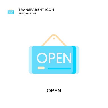 Vektör simgesini aç. Düz çizim. EPS 10 vektörü.