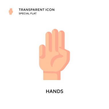 Eller vektör simgesi. Düz çizim. EPS 10 vektörü.