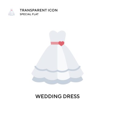 Gelinlik ikonu. Düz çizim. EPS 10 vektörü.