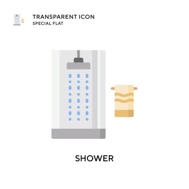 Duş vektör simgesi. Düz çizim. EPS 10 vektörü.