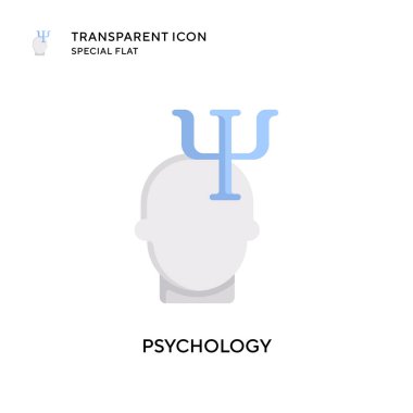 Psikoloji vektör ikonu. Düz çizim. EPS 10 vektörü.