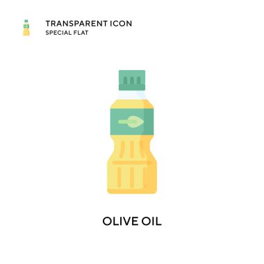 Zeytinyağı ikonu. Düz çizim. EPS 10 vektörü.
