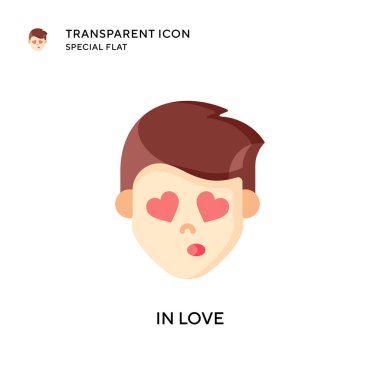 Aşk vektör ikonu. Düz çizim. EPS 10 vektörü.